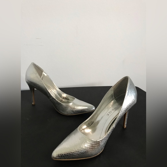 Rampage Silver “Nicki” Heels Size 8 - Picture 1 of 7